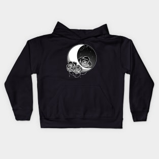 Midnight Rose Moon Kids Hoodie